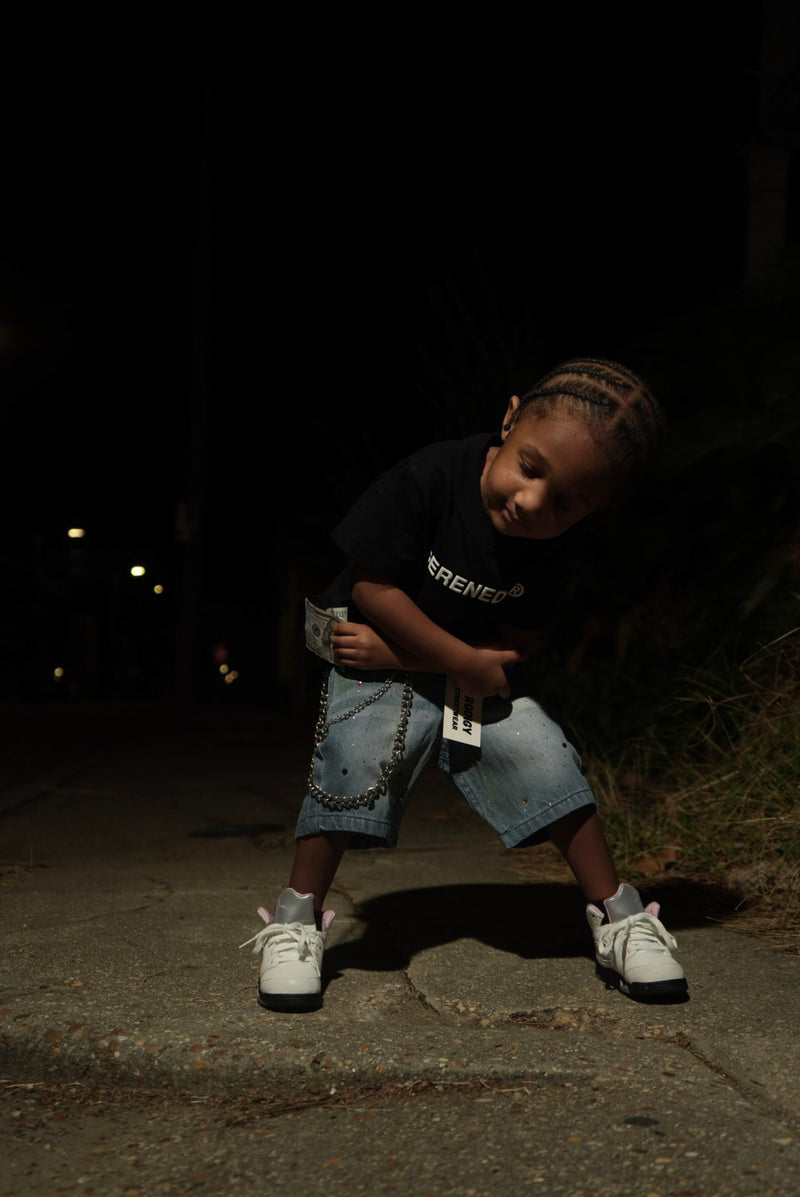 Kids Rhinestone Jorts - Prodigy Streetwear