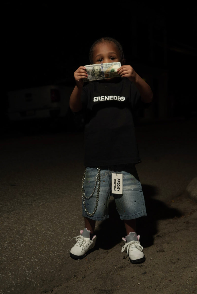 Kids Rhinestone Jorts - Prodigy Streetwear