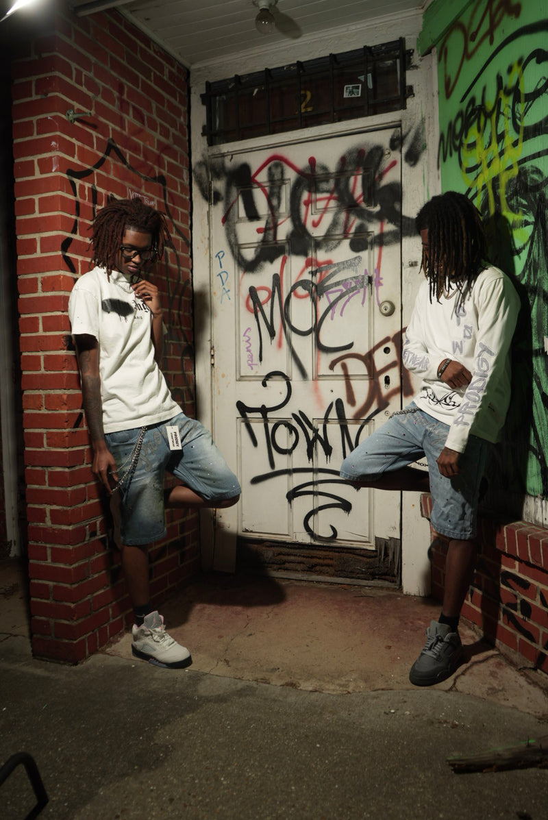 Rhinestone Jorts - Prodigy Streetwear