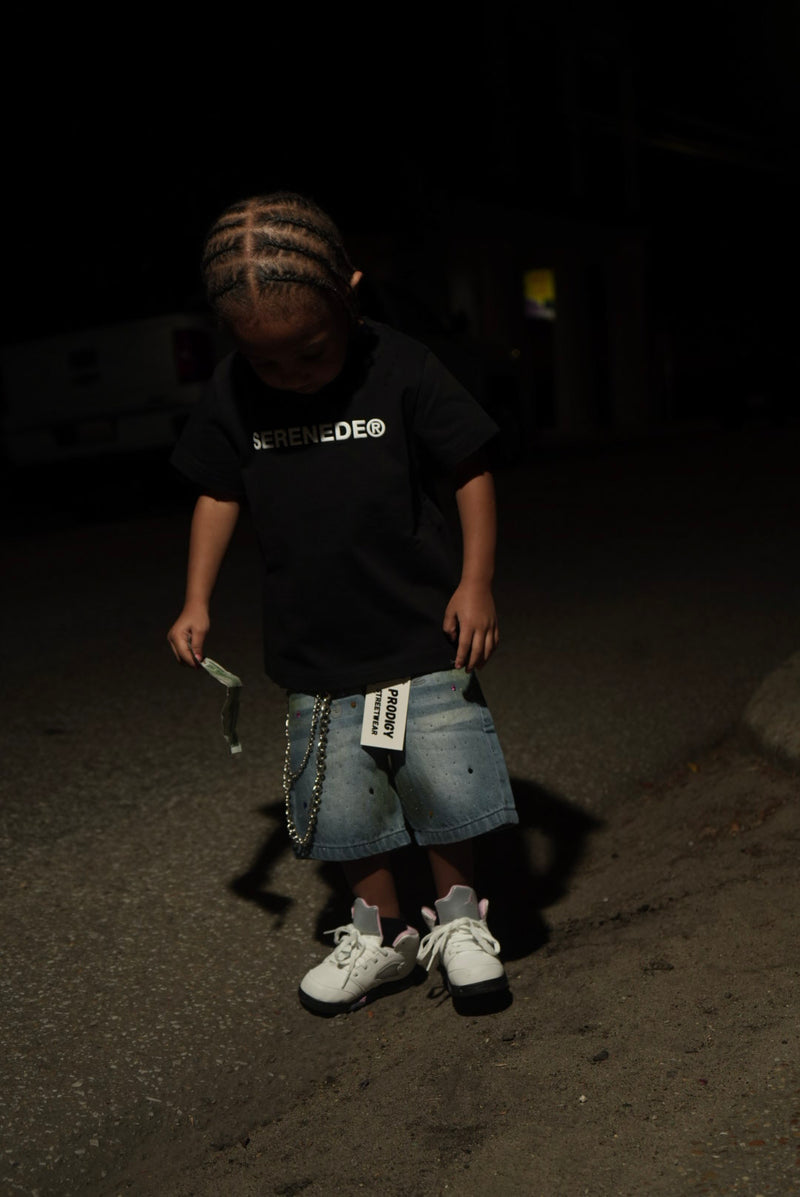Kids Rhinestone Jorts - Prodigy Streetwear